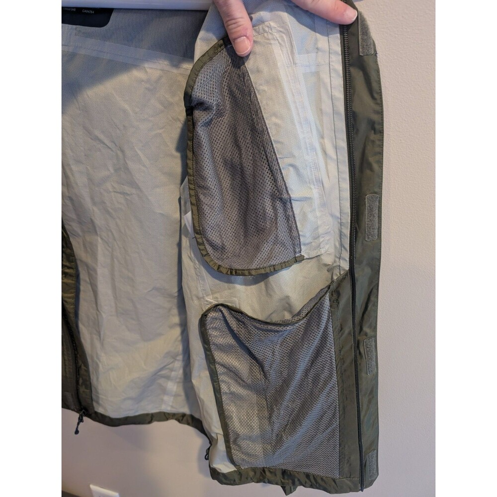 L.L. Bean Trail Model Rain Jacket Men's S Green Blue Tek Waterproof Hooded Nylon - Picture 6 of 11